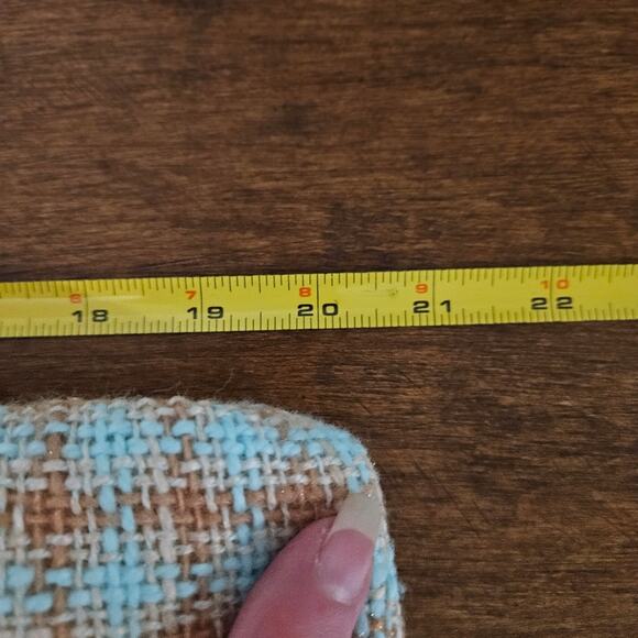 Coat Checkered Tweed Blue Brown Country Cottagecore Handmade Prairie Retro Chic - Picture 12 of 14